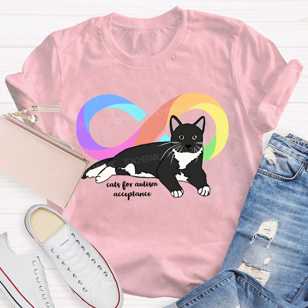 Cats For Autism Acceptance Teacher T-shirt