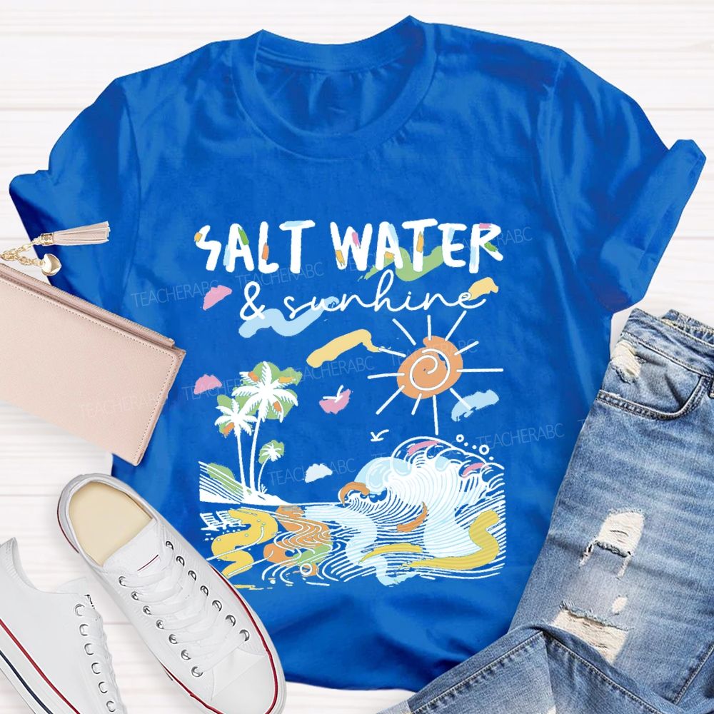 Vacation Vibes Salt Water Teacher T-Shirt