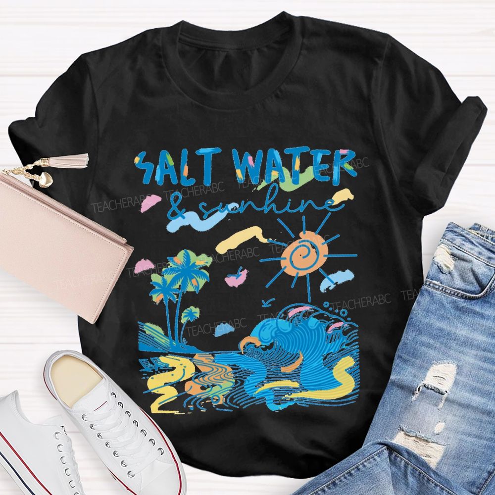 Vacation Vibes Salt Water Teacher T-Shirt
