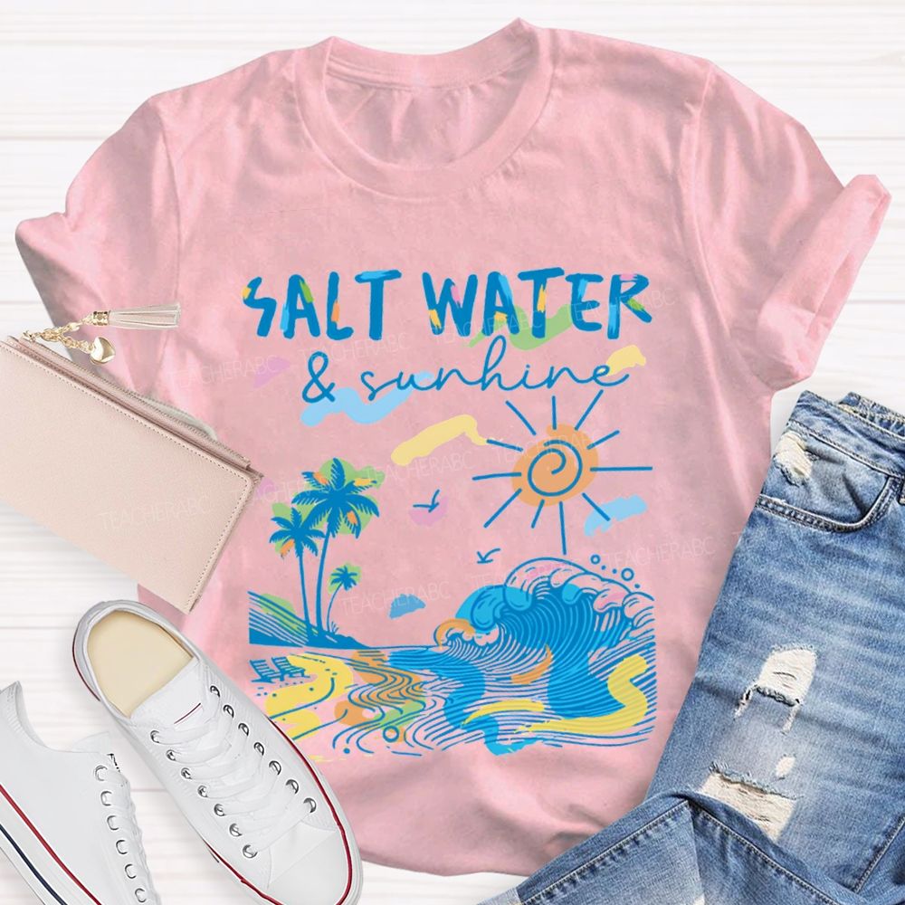 Vacation Vibes Salt Water Teacher T-Shirt