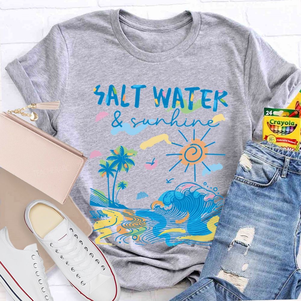 Vacation Vibes Salt Water Teacher T-Shirt