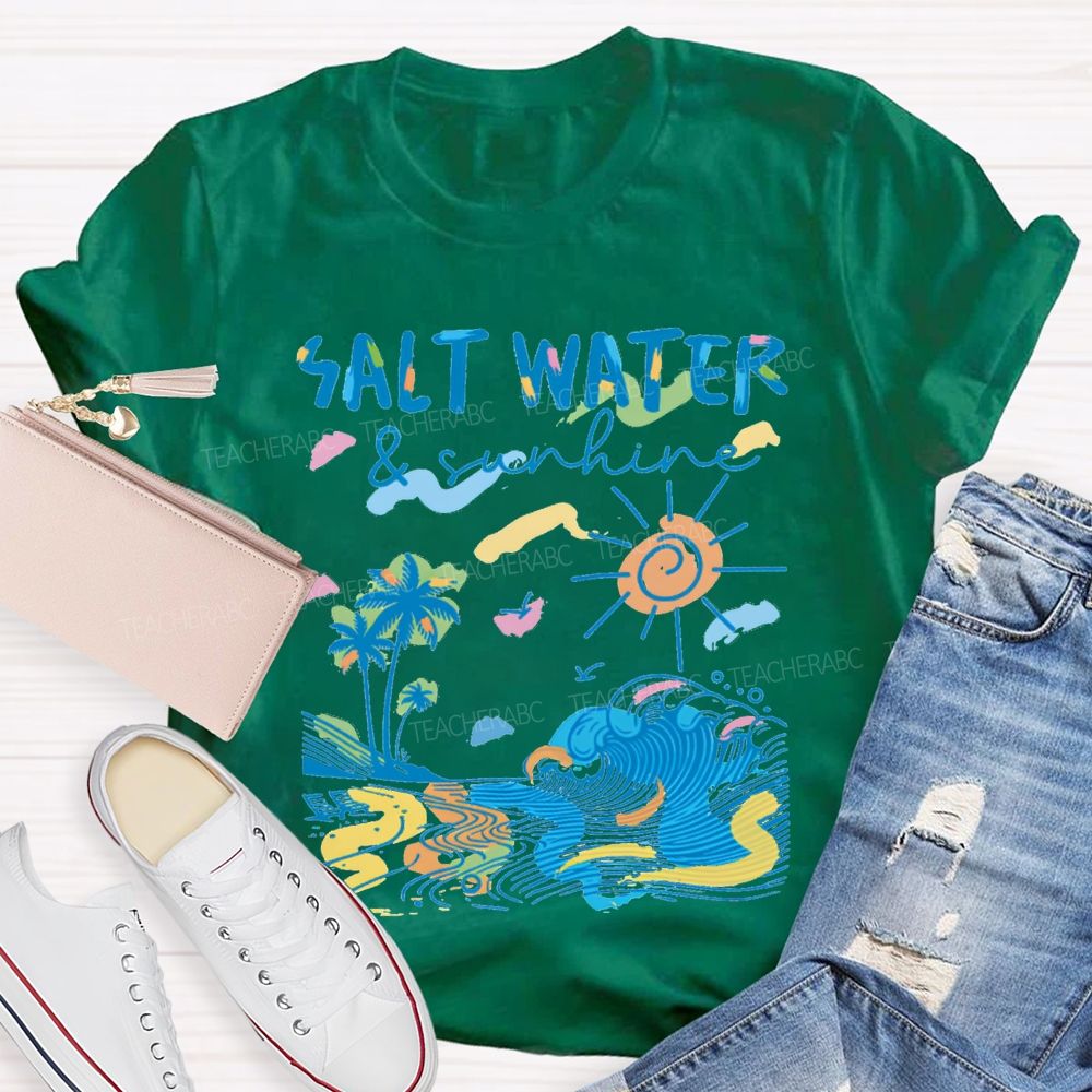 Vacation Vibes Salt Water Teacher T-Shirt