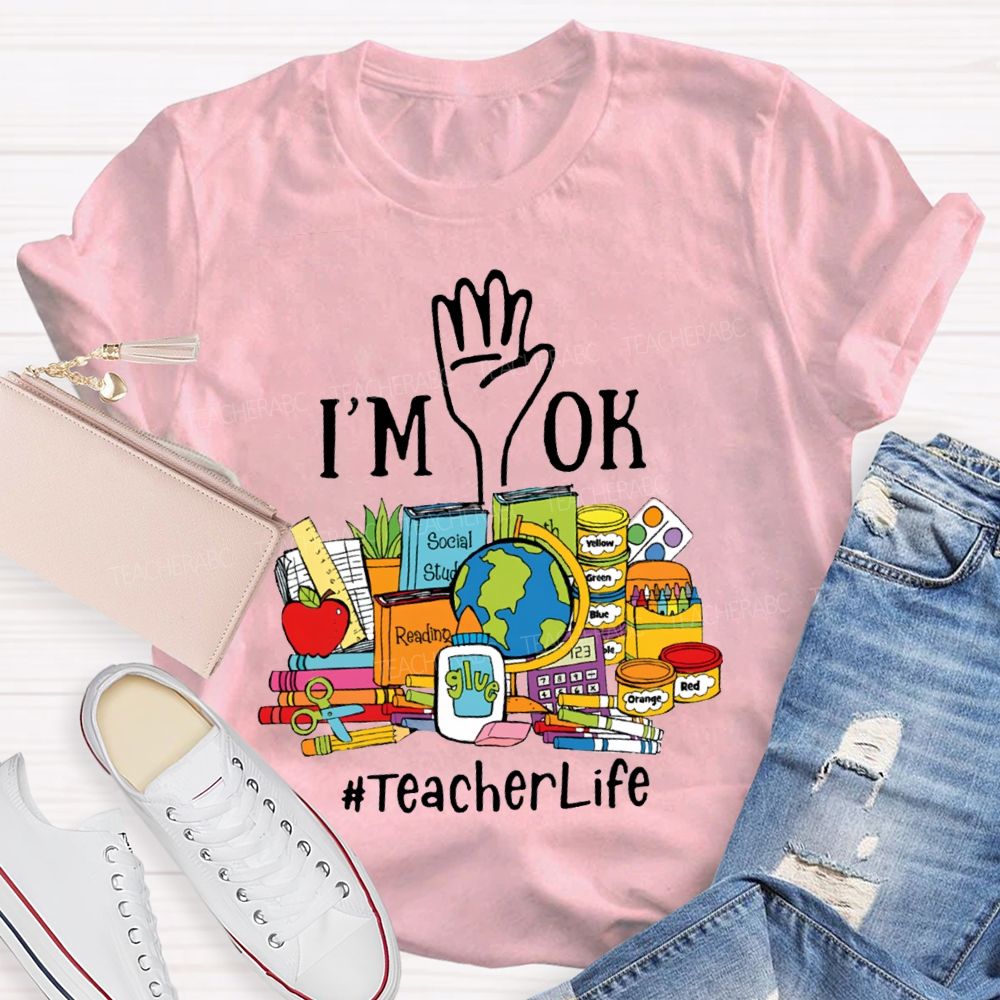 I'M Ok To Explore The Ocean Of Books Teacher T-Shirt