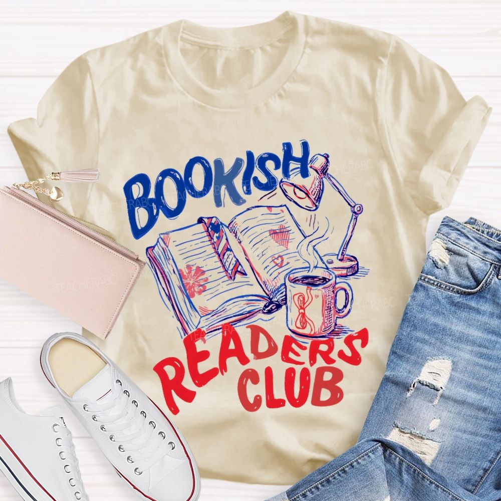 Bookish   Readers Club Graphic  Teacher T-shirt