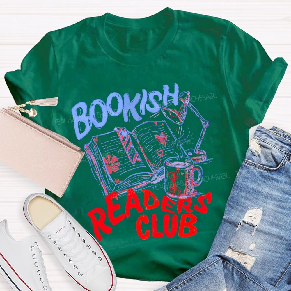 Bookish   Readers Club Graphic  Teacher T-shirt