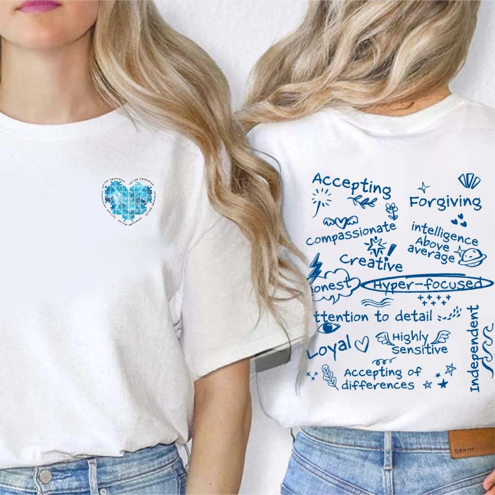 Accepting Forgiving Creative Honest Loyal Attention To Detail Double Printed T-shirt