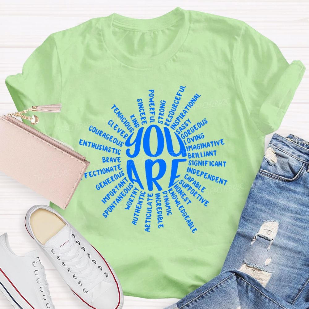 You Are Clever Brave Kind Sassy Teacher T-Shirt