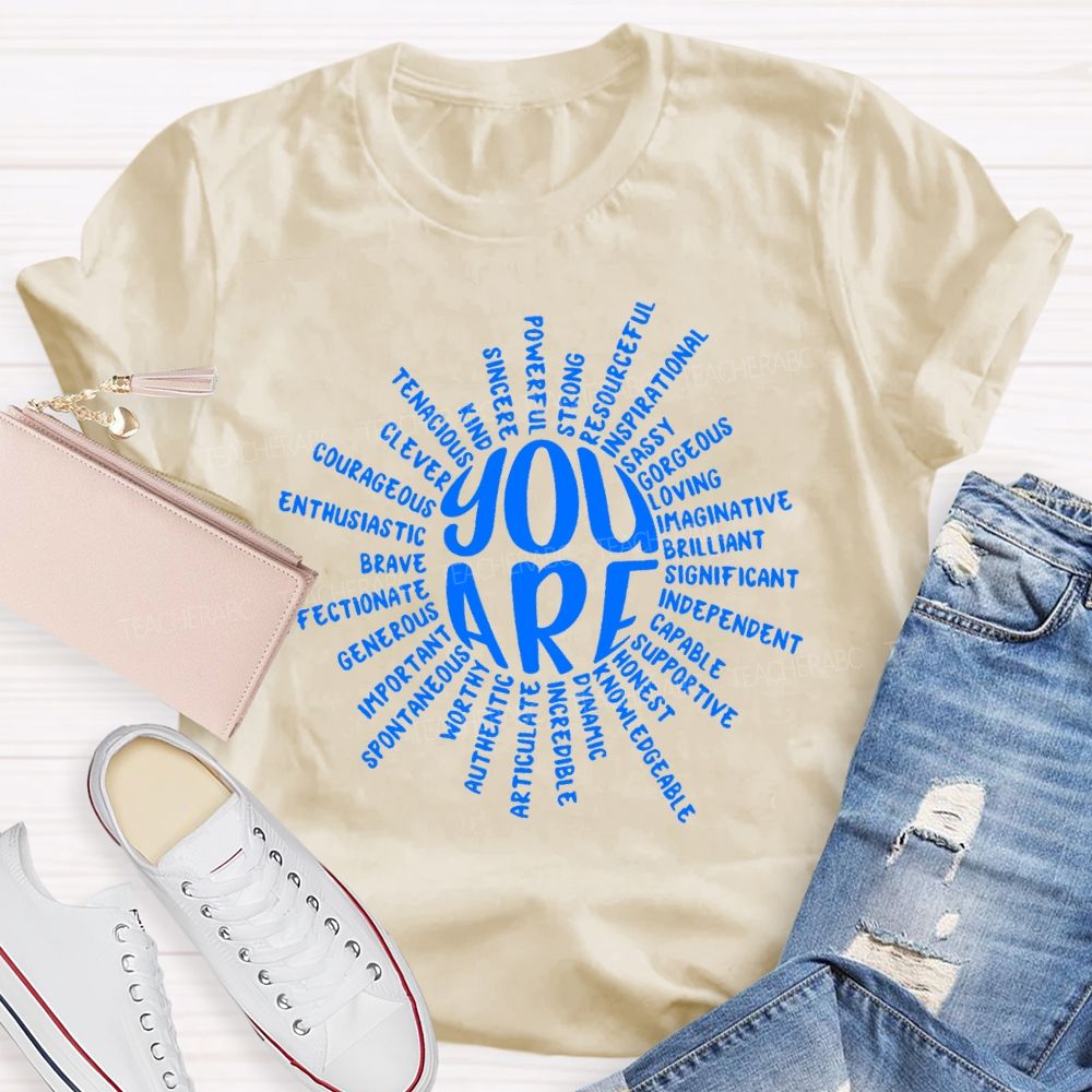 You Are Clever Brave Kind Sassy Teacher T-Shirt