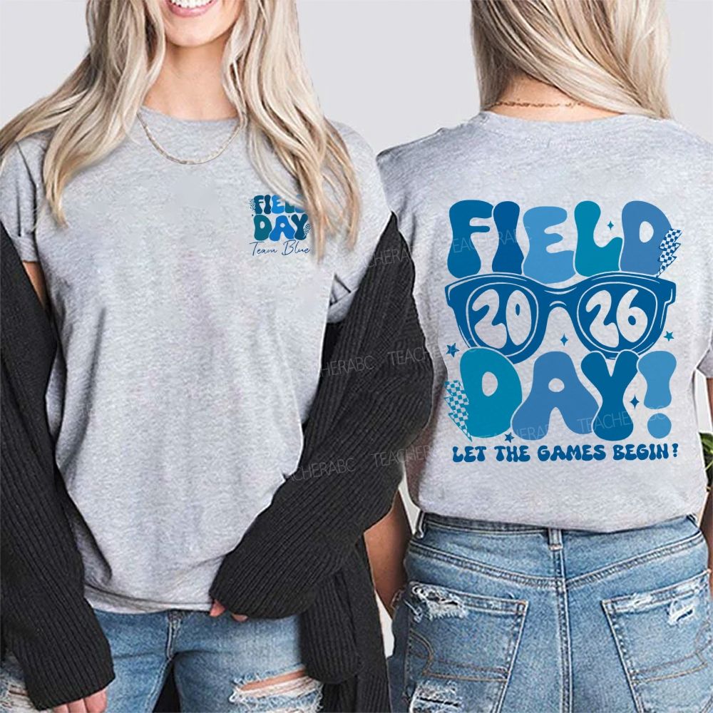 Personalized Team Name Field 2026 Day Let The Games Begin Double Printed T-shirt