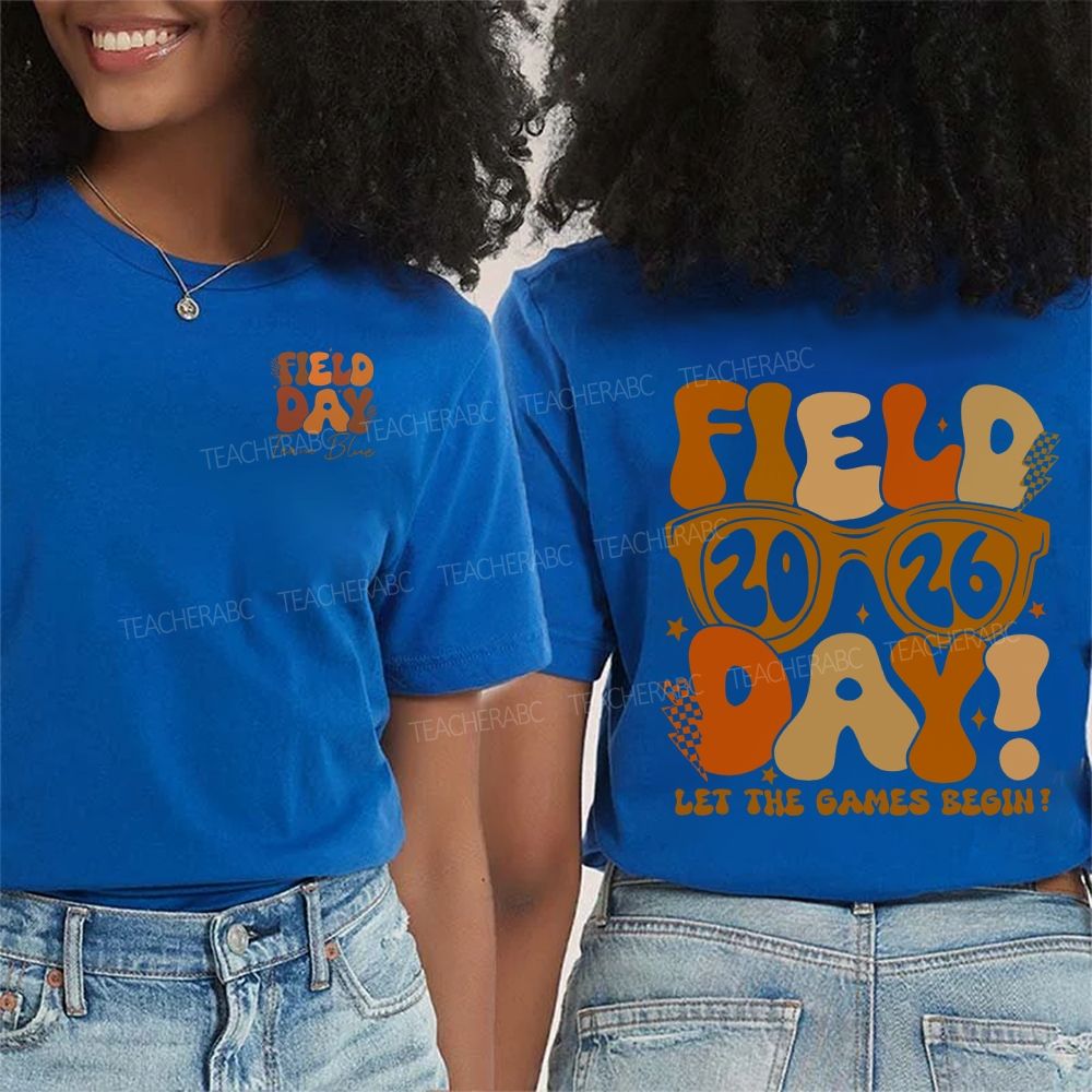 Personalized Team Name Field 2026 Day Let The Games Begin Double Printed T-shirt
