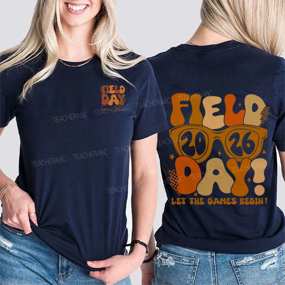 Personalized Team Name Field 2026 Day Let The Games Begin Double Printed T-shirt