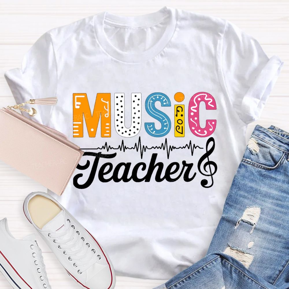 Music Teacher And Note Teacher T-shirt