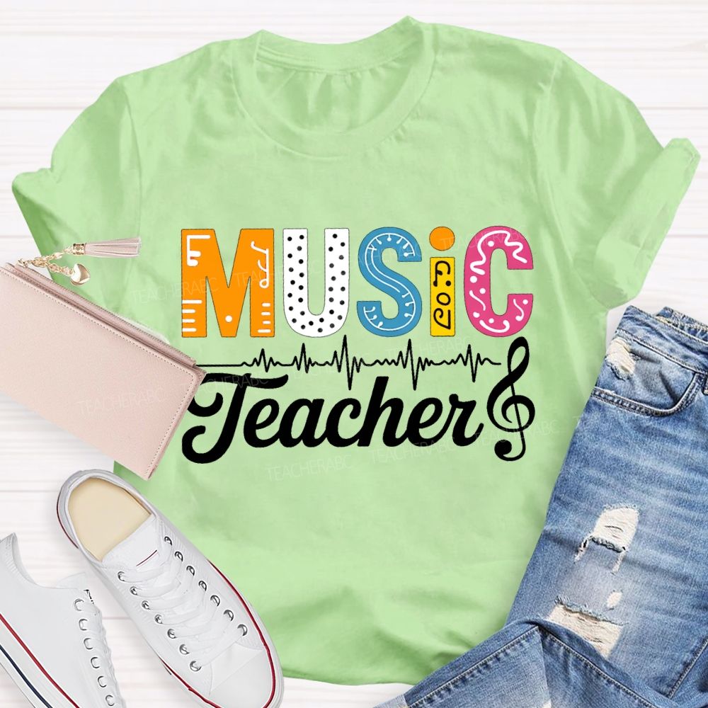 Music Teacher And Note Teacher T-shirt