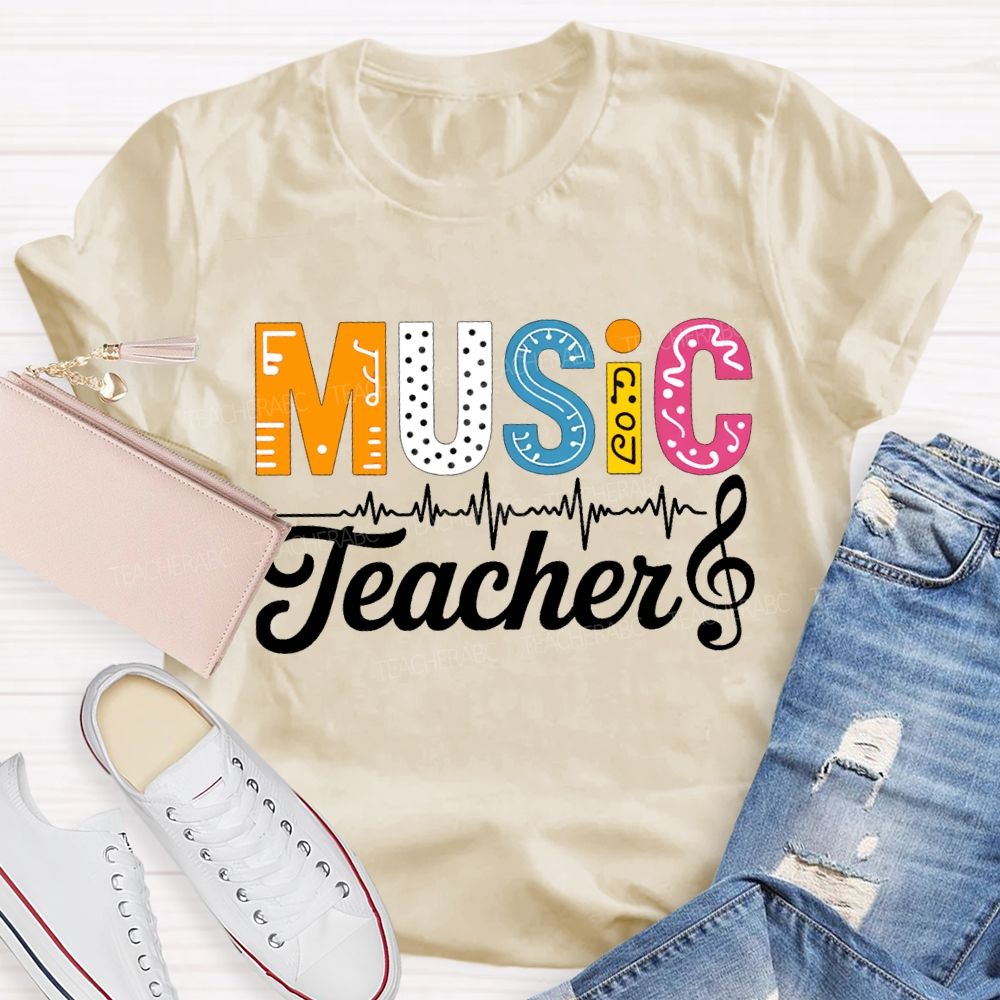 Music Teacher And Note Teacher T-shirt