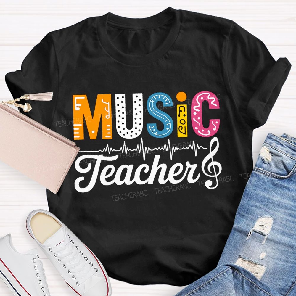 Music Teacher And Note Teacher T-shirt