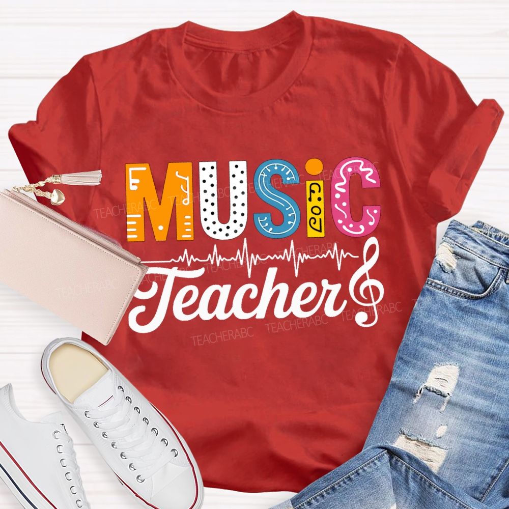 Music Teacher And Note Teacher T-shirt