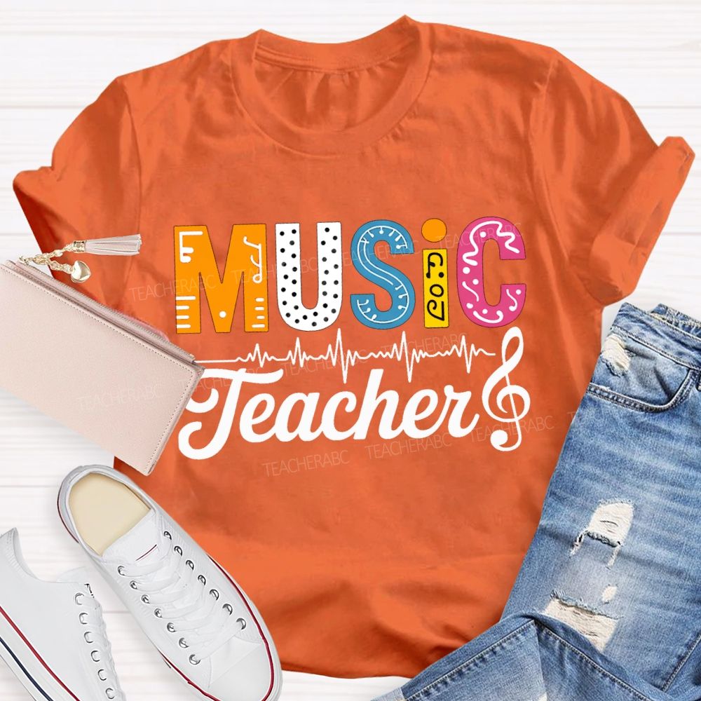 Music Teacher And Note Teacher T-shirt