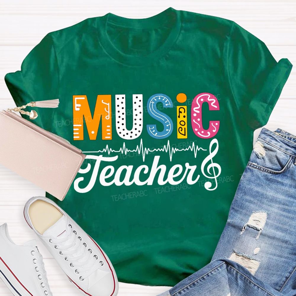 Music Teacher And Note Teacher T-shirt