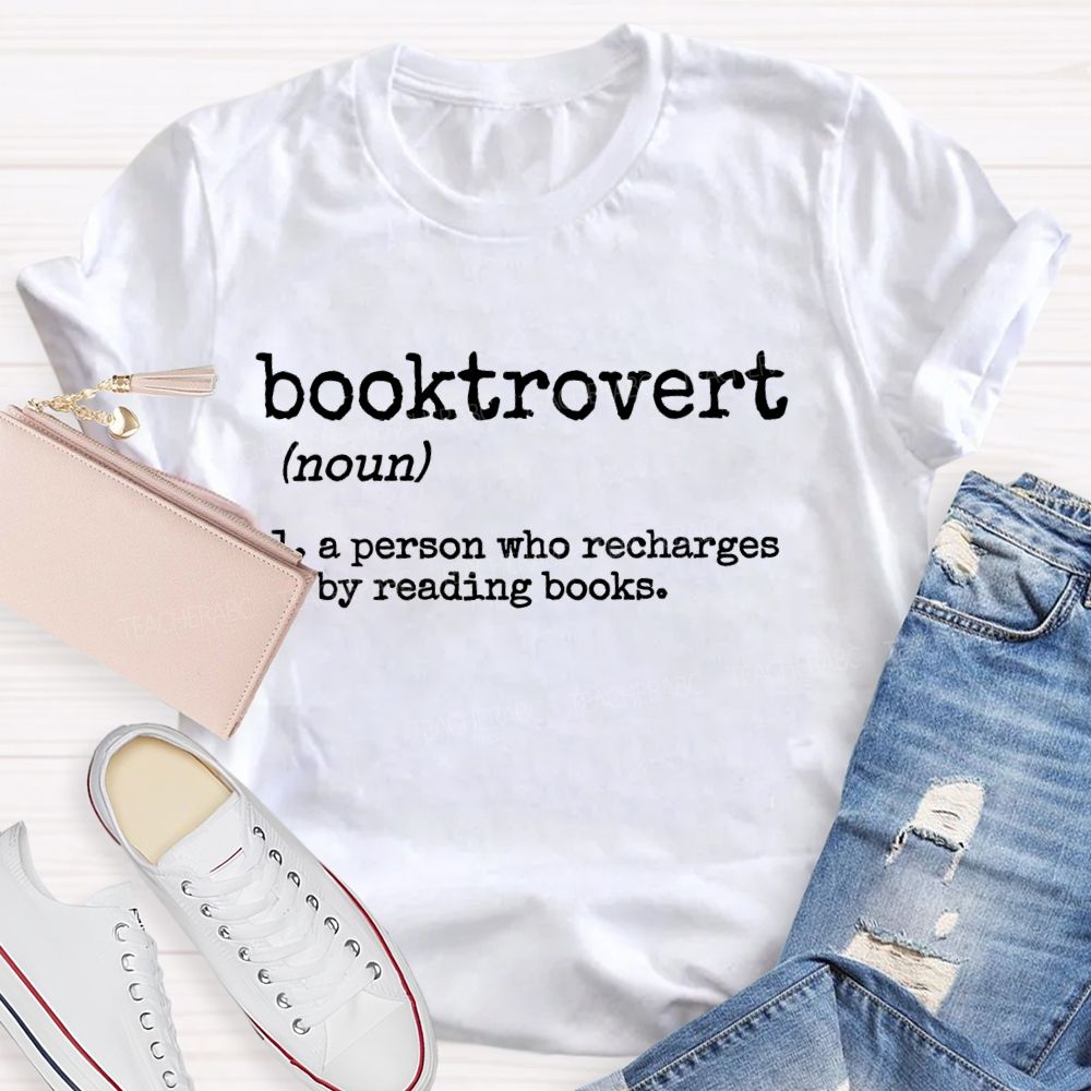 Booktrovert  Letters  Teacher T-shirt