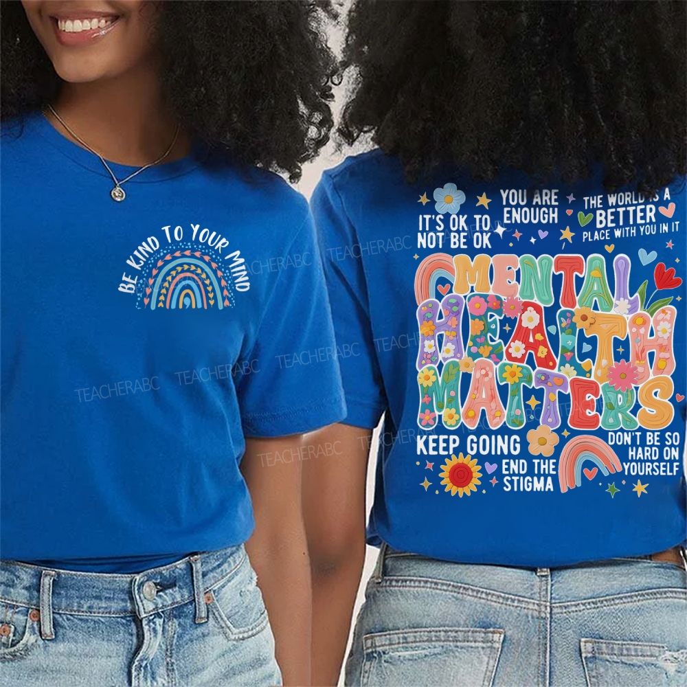 It's  Ok To Not Be Ok   You Are Enough   Double Printed T-shirt