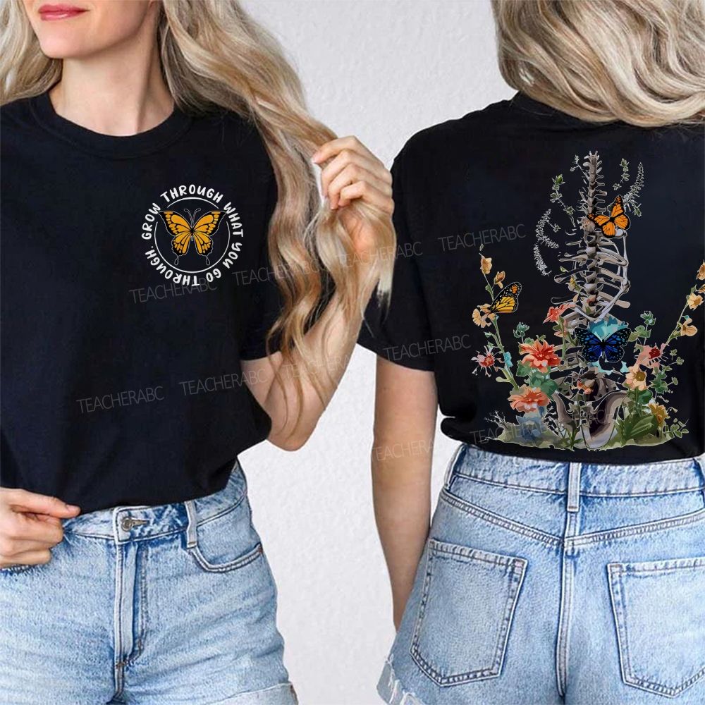Grow Through What You Go Through  Double Printed T-shirt
