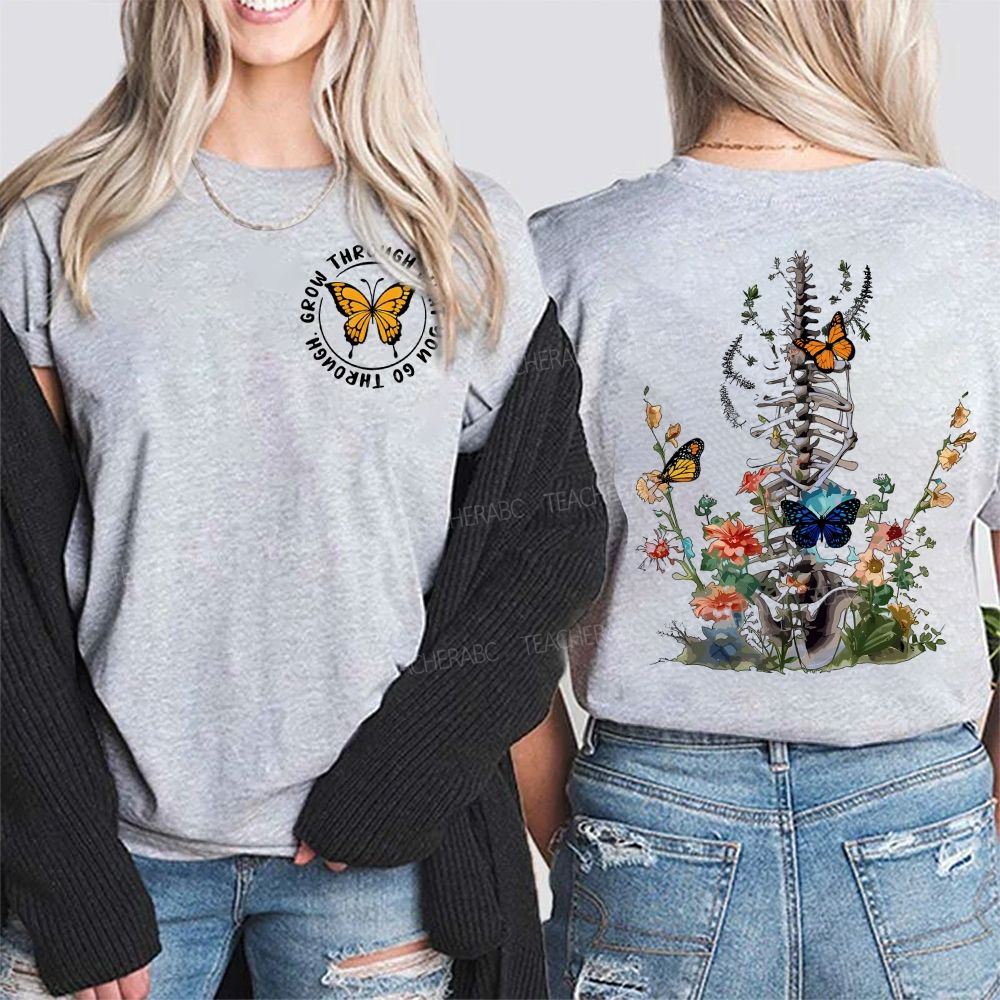 Grow Through What You Go Through  Double Printed T-shirt