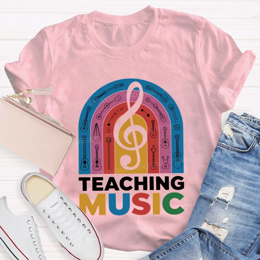 Music Teacher Colorful Notes Teacher T-shirt