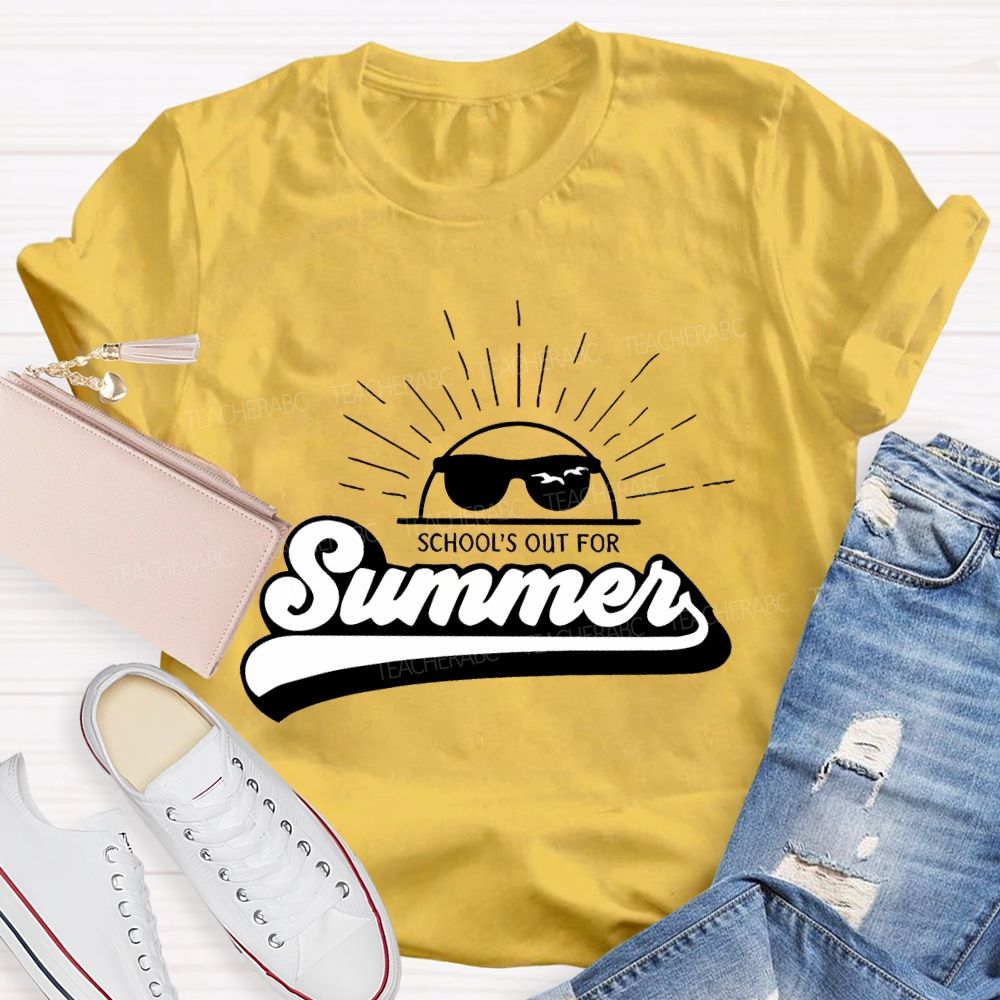 School's  Out  For  Summer  Letters  Graphic  Teacher T-shirt
