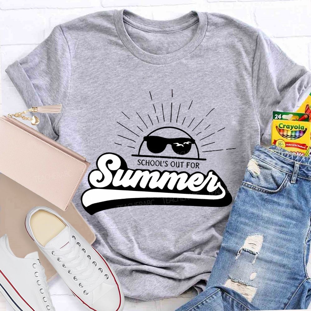 School's  Out  For  Summer  Letters  Graphic  Teacher T-shirt