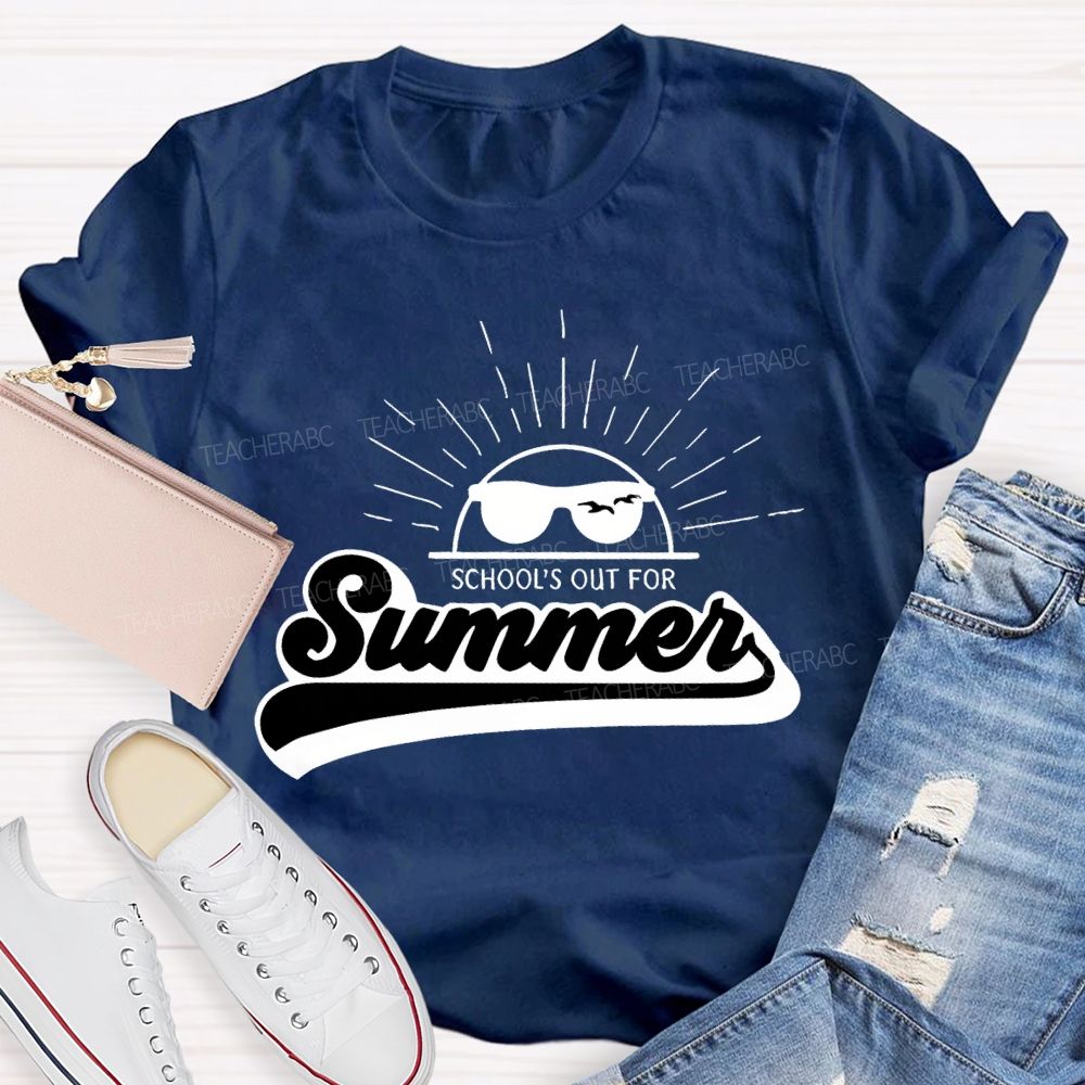 School's  Out  For  Summer  Letters  Graphic  Teacher T-shirt