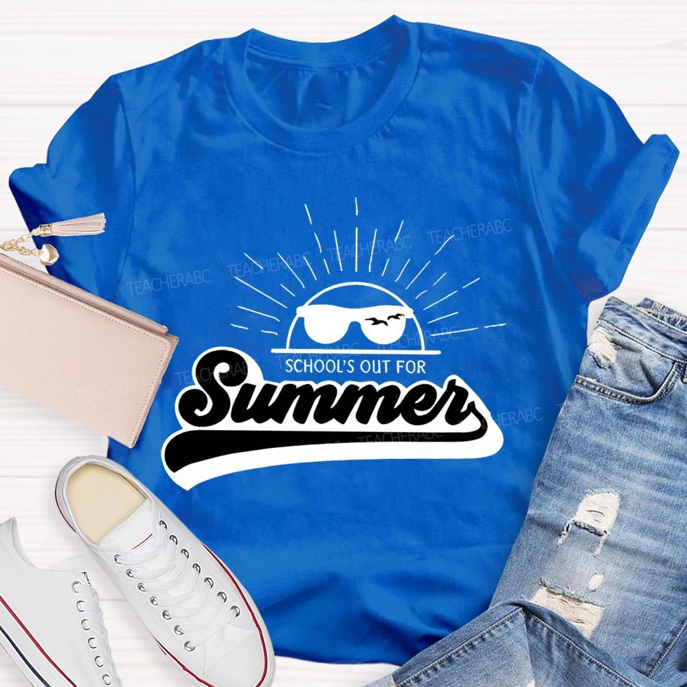 School's  Out  For  Summer  Letters  Graphic  Teacher T-shirt