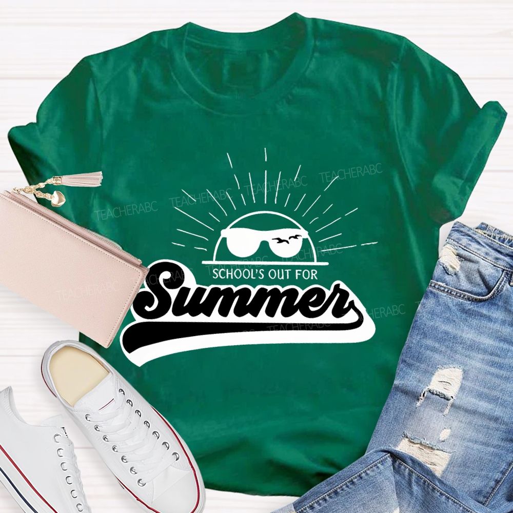 School's  Out  For  Summer  Letters  Graphic  Teacher T-shirt