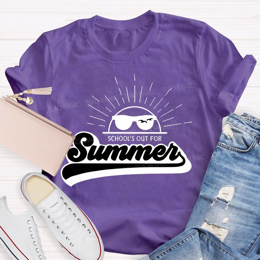 School's  Out  For  Summer  Letters  Graphic  Teacher T-shirt