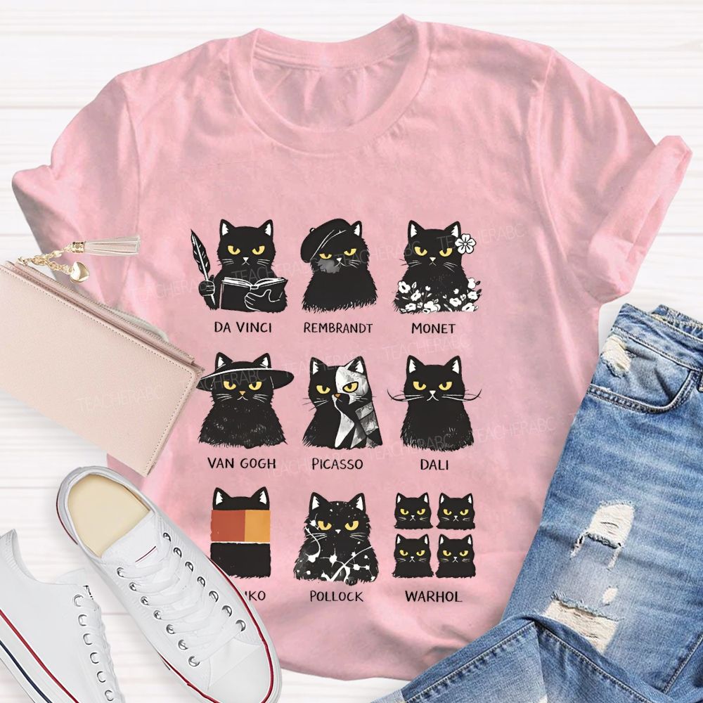 Art Master Cat  Teacher T-shirt