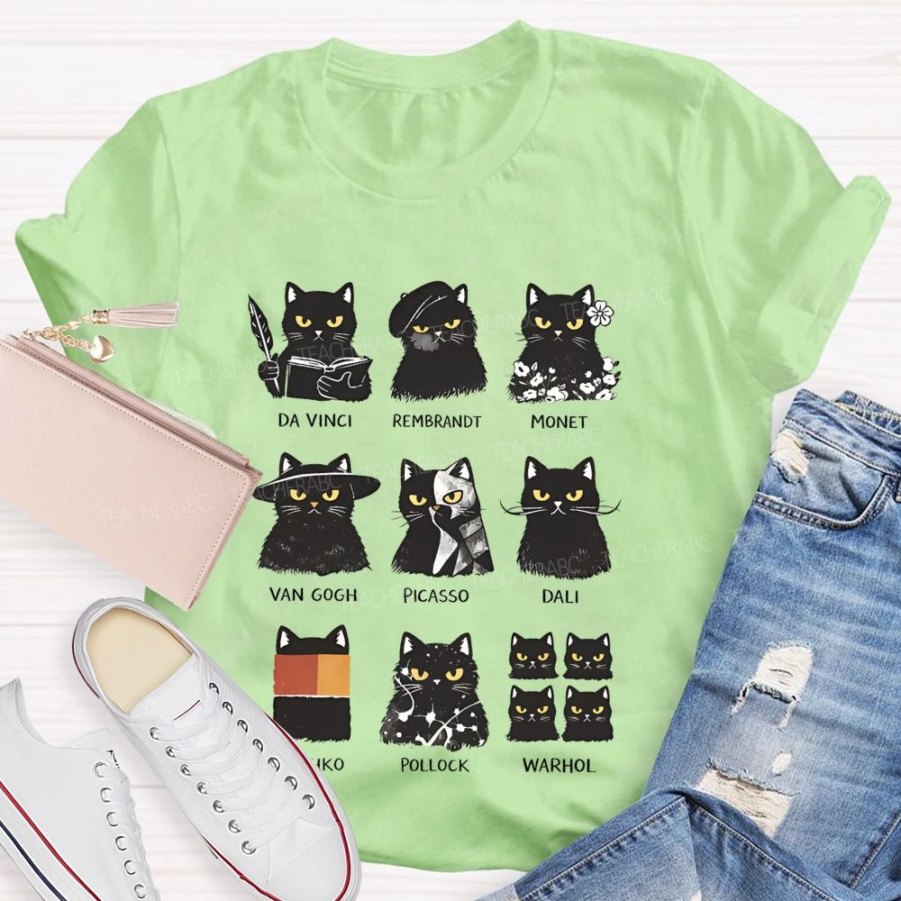Art Master Cat  Teacher T-shirt