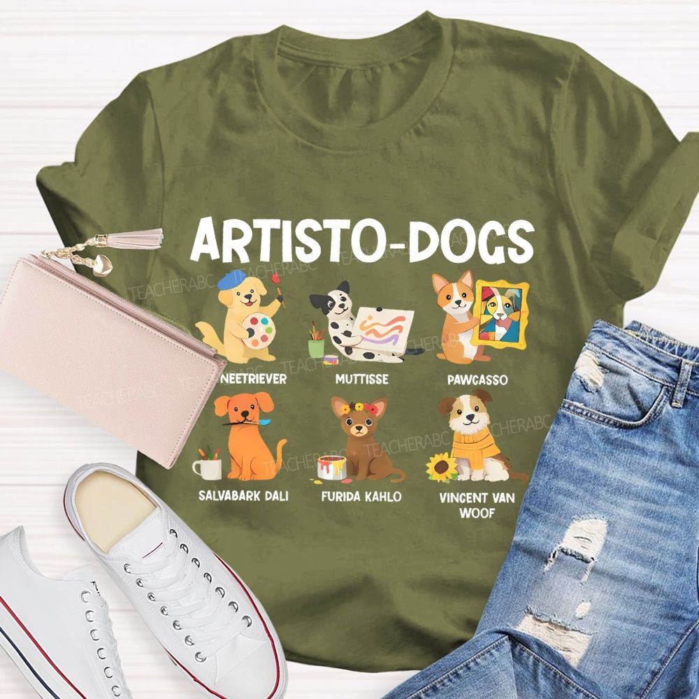 Artisto-Dogs  Teacher T-shirt