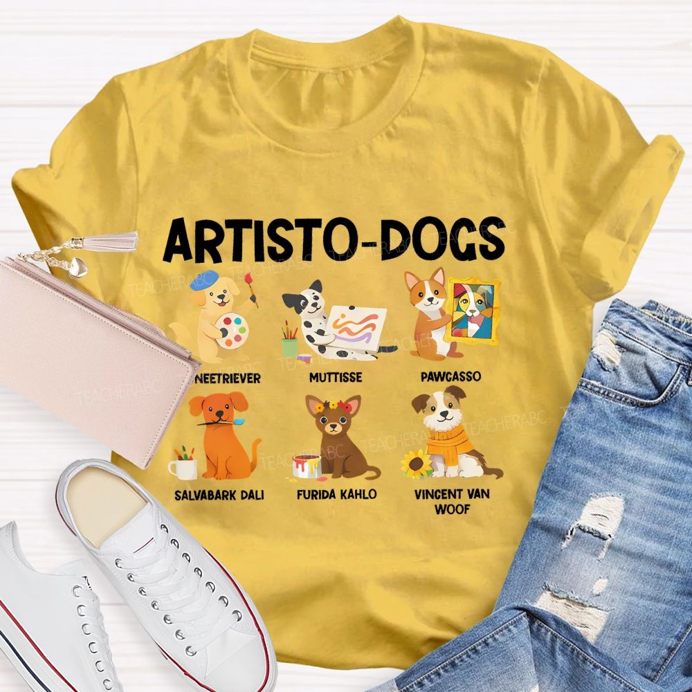 Artisto-Dogs  Teacher T-shirt
