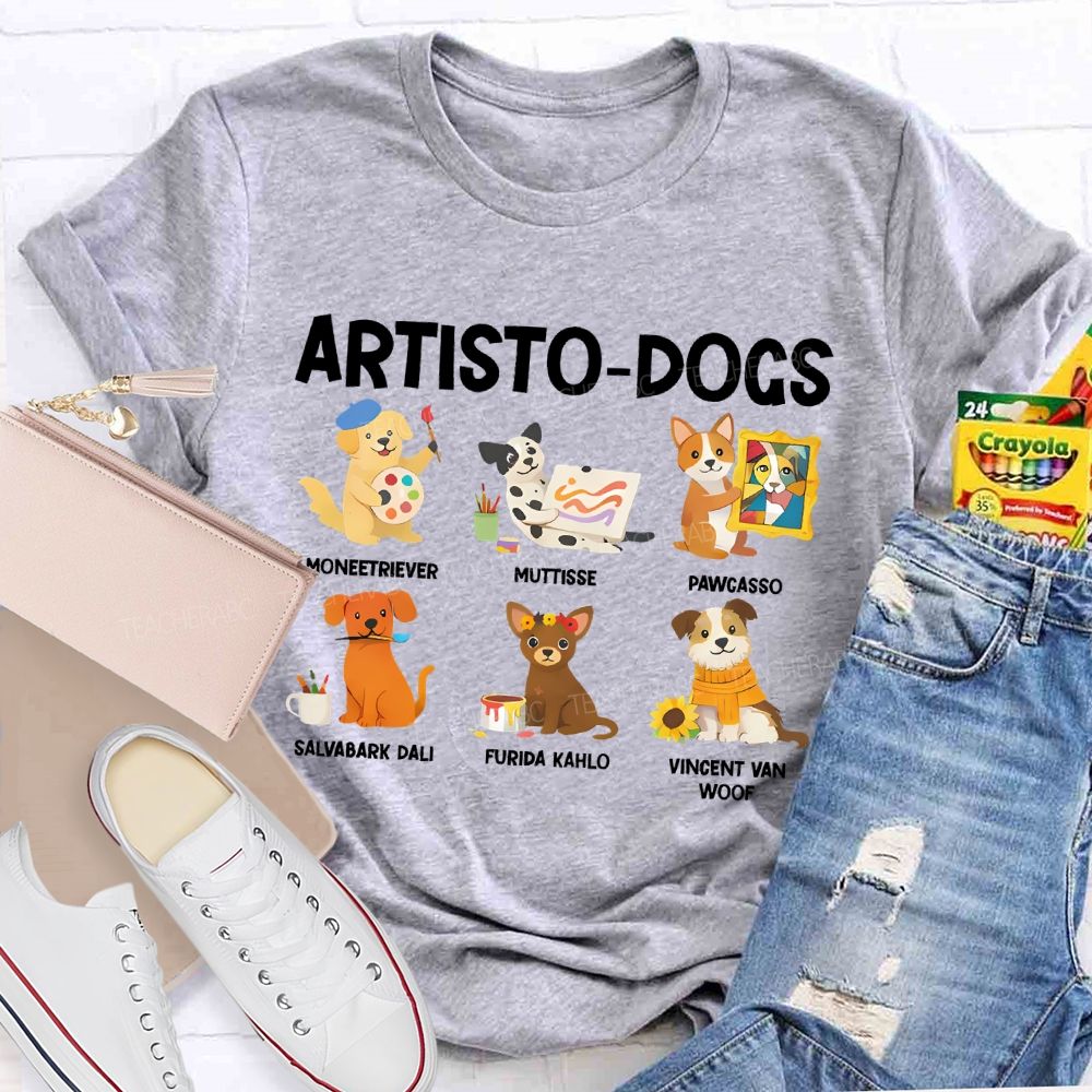 Artisto-Dogs  Teacher T-shirt