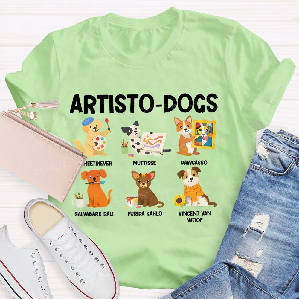 Artisto-Dogs  Teacher T-shirt
