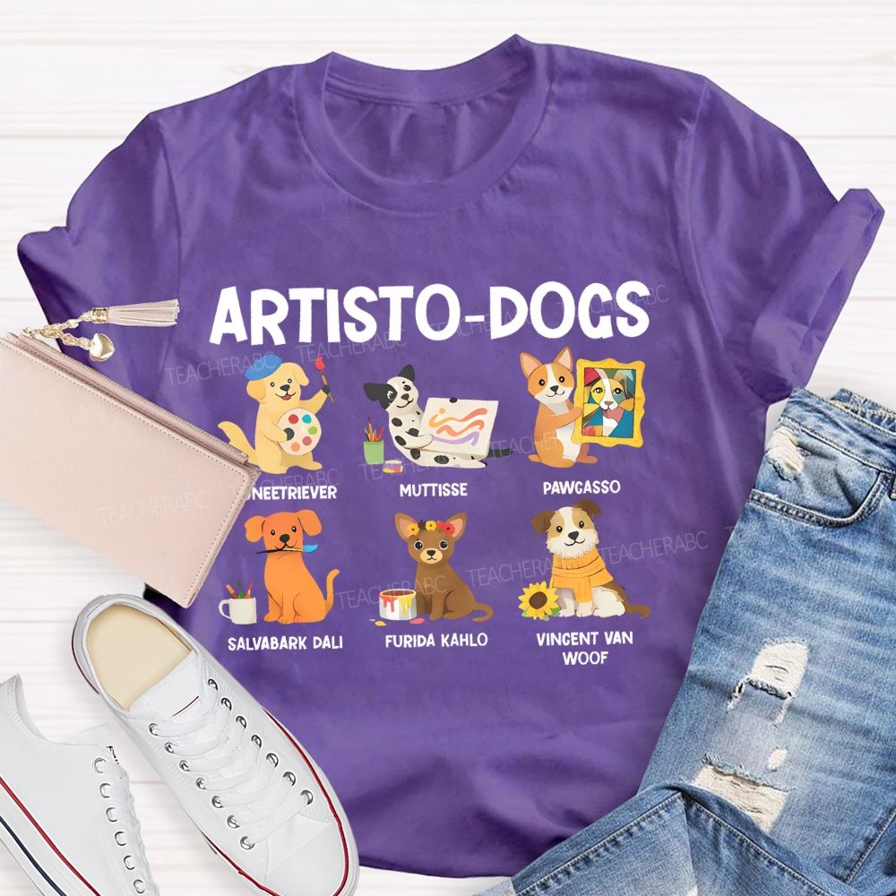 Artisto-Dogs  Teacher T-shirt