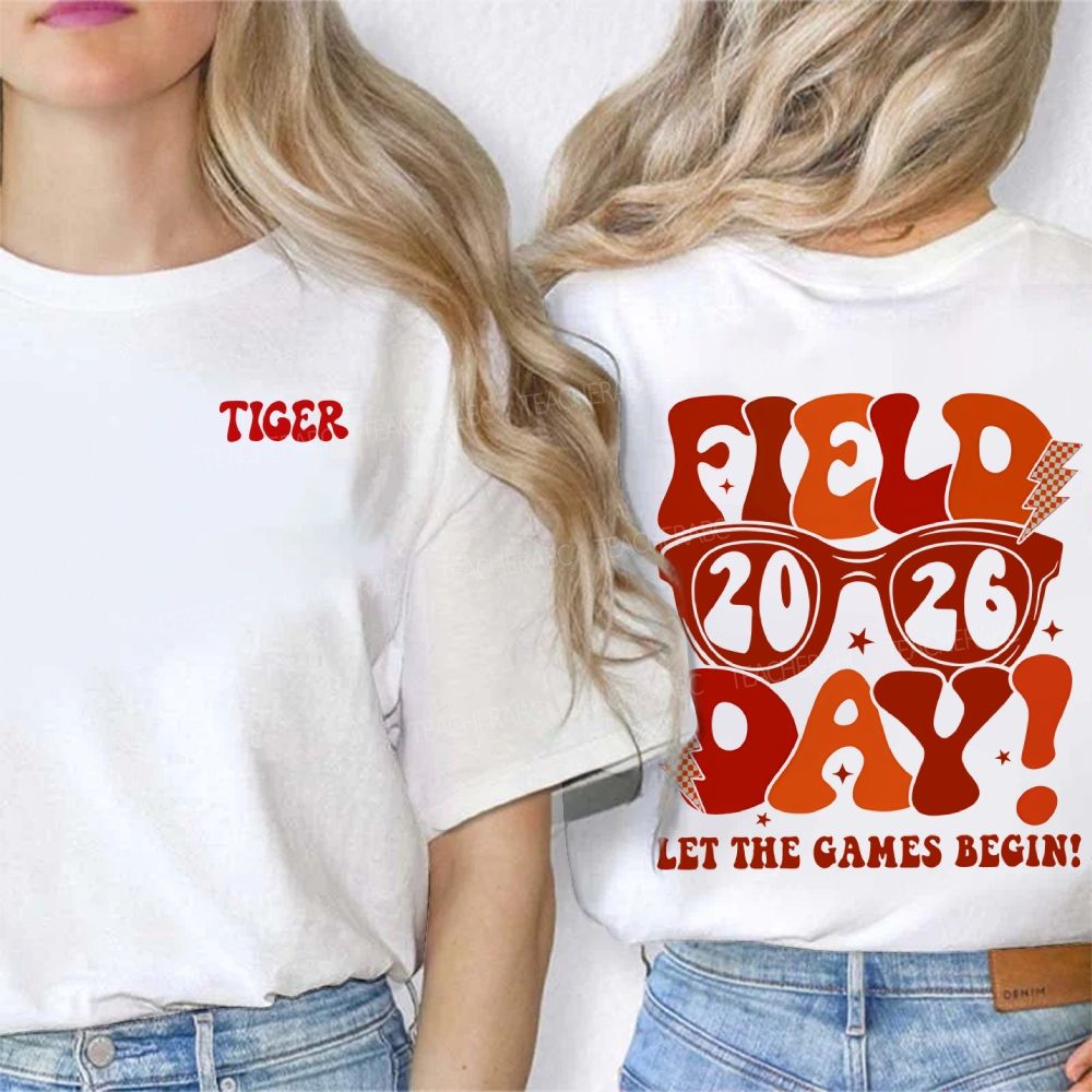 Personalized mascot Field 2026 Day Let The Games Begin Double Printed T-shirt