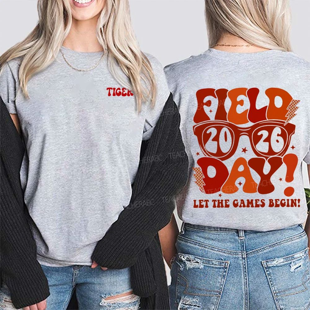 Personalized mascot Field 2026 Day Let The Games Begin Double Printed T-shirt