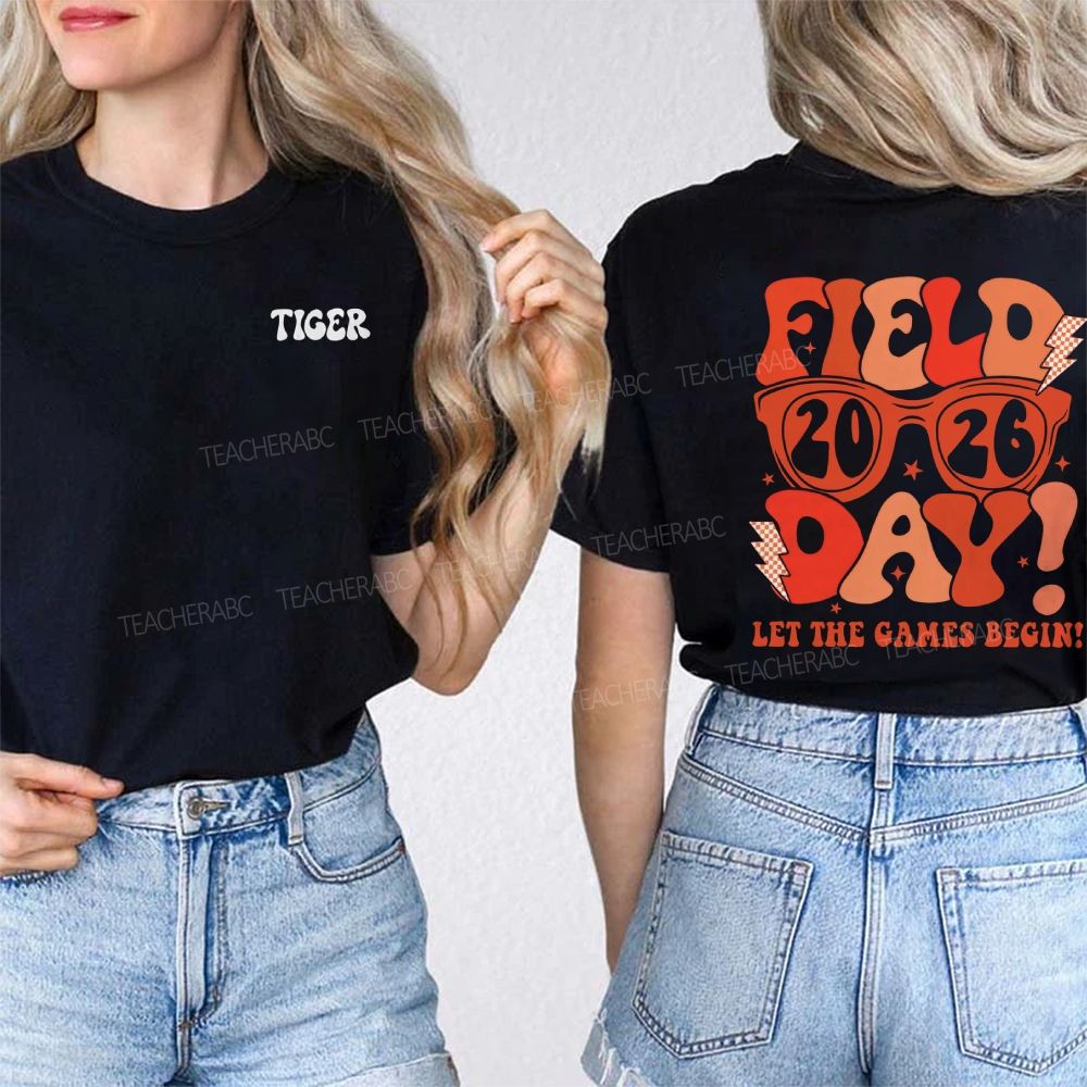 Personalized mascot Field 2026 Day Let The Games Begin Double Printed T-shirt