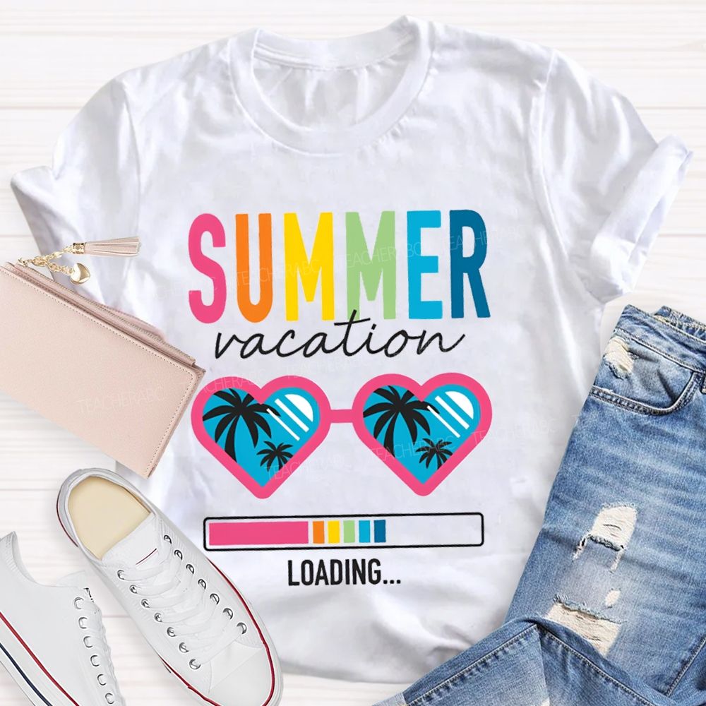 Summer Vacation Loading Teacher T-shirt