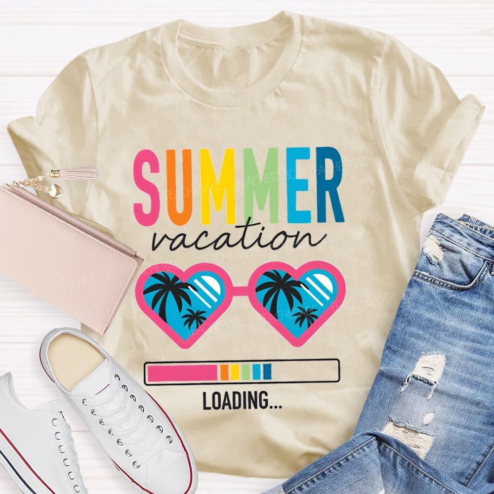 Summer Vacation Loading Teacher T-shirt