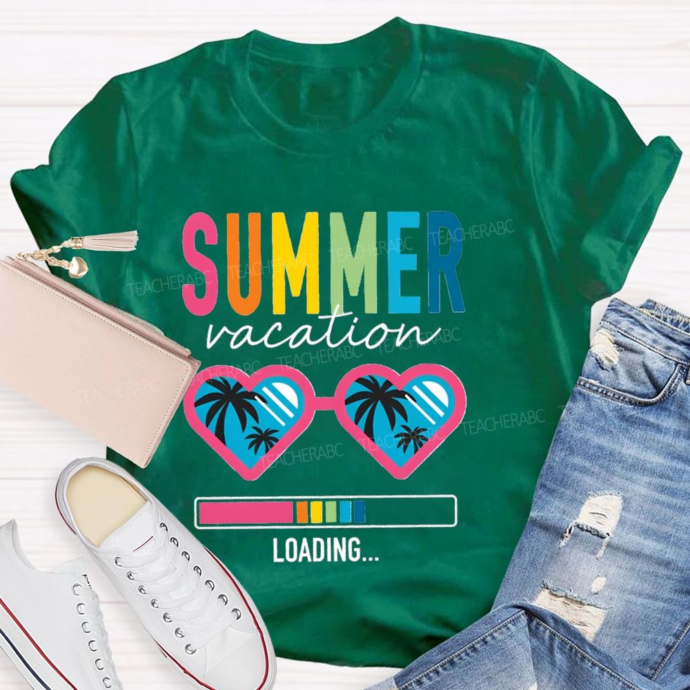 Summer Vacation Loading Teacher T-shirt