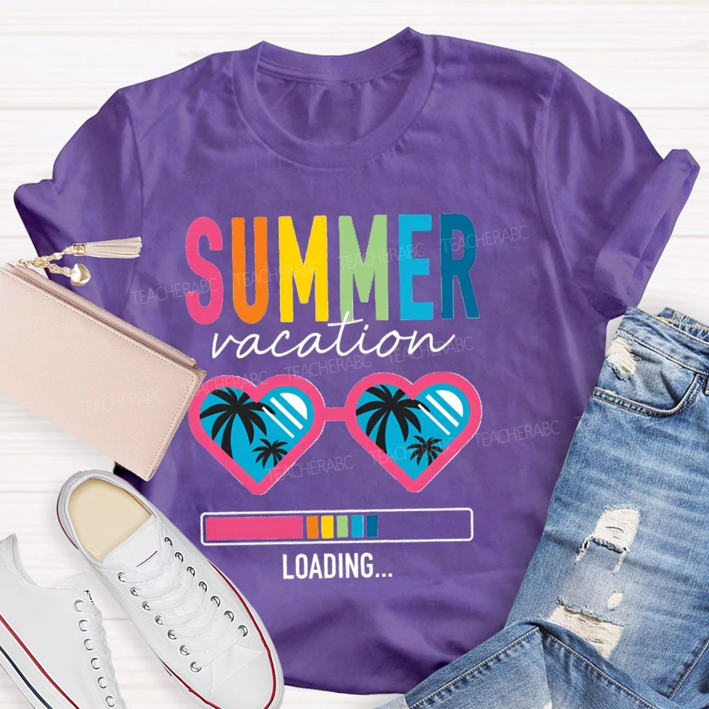 Summer Vacation Loading Teacher T-shirt