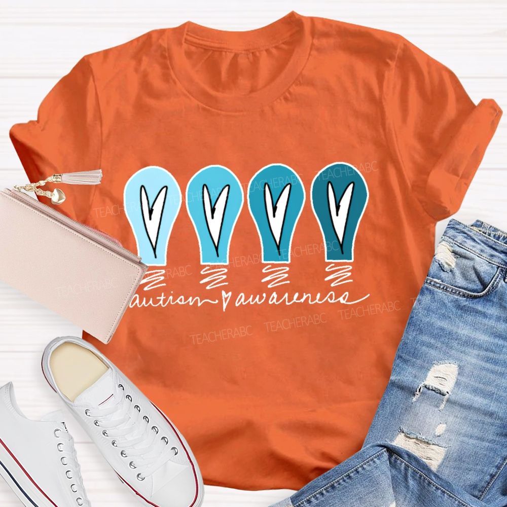 Autism Awareness Love Light Bulb  Teacher T-shirt