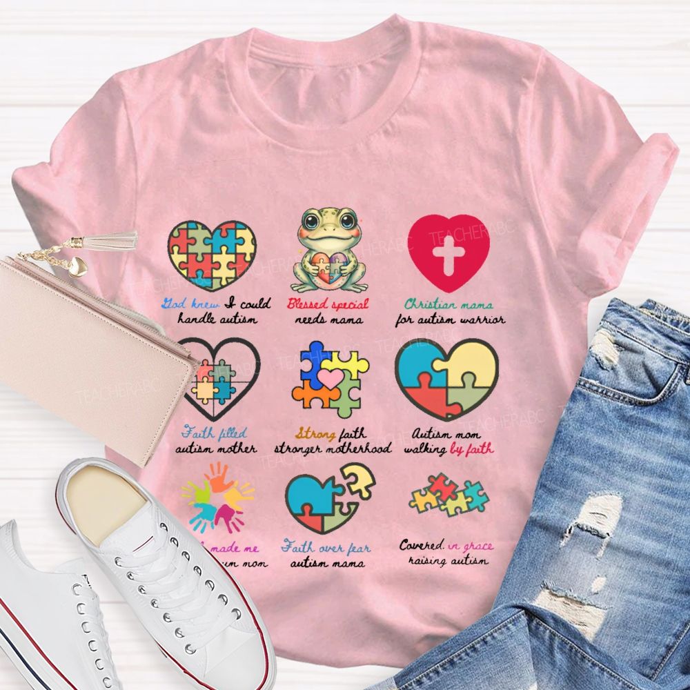 God Knew I Could Handle Autism  Teacher T-shirt