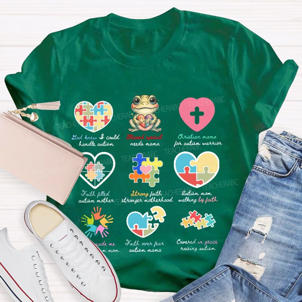 God Knew I Could Handle Autism  Teacher T-shirt